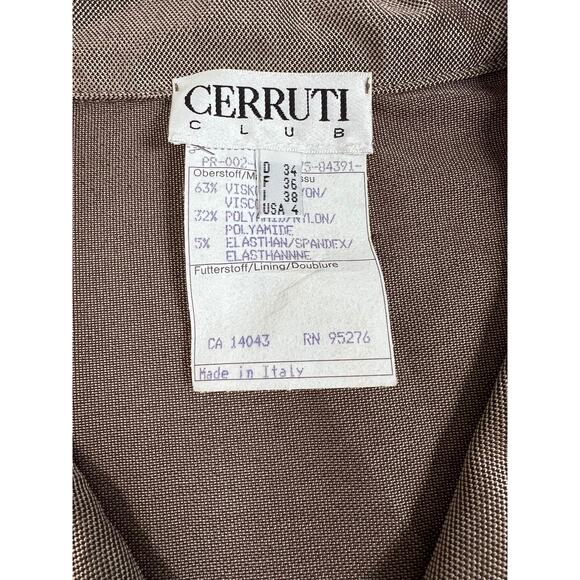 Vintage Cerruti Club Slinky Mocha Long Sleeve Top – Made in Italy - Picture 5 of 7